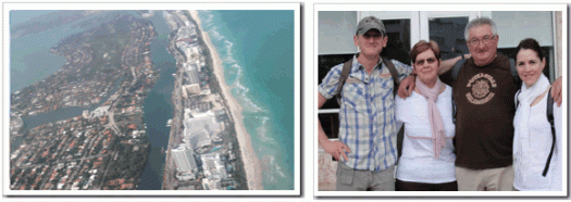 Vue aérienne de Miami - photo de groupe devant le crest suites Hôtel